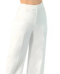 Ivonne Women's Wide-Leg Straight Cotton Pants