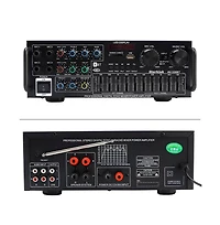 Artudatech 800W Bluetooth Stereo Amplifier, 2.1 Channel Home Audio with Karaoke, Usb/Sd & Fm Radio