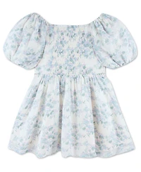 abercrombie kids Girls' Emerson Gauze Puff Sleeve Dress