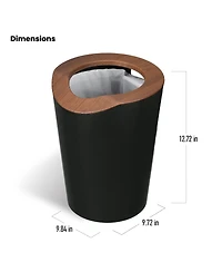 Home Zone Living 2-Pack 2 Gallon Small Round Trash Cans with Open Top
