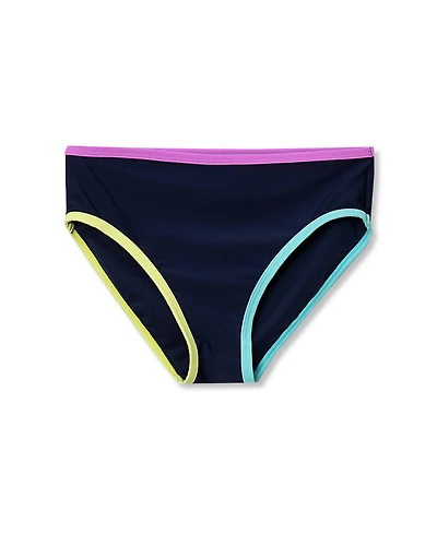 Lands' End Big Girls Plus Chlorine Resistant Contrast Bikini Bottoms