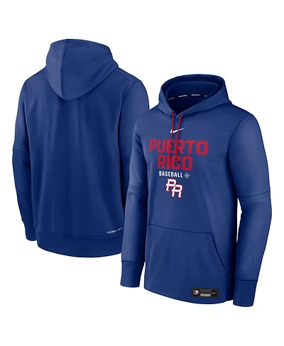 Nike Men's Royal Puerto Rico Baseball 2026 World Classic Authentic Collection Therma Hoodie