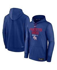 Nike Men's Royal Puerto Rico Baseball 2026 World Classic Authentic Collection Therma Hoodie