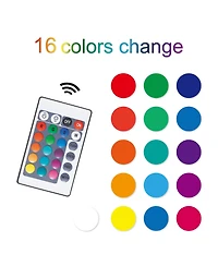 sumyeg 63" Modern Floating Tv Stand Wall Mounted with 16 Color Led Lighting