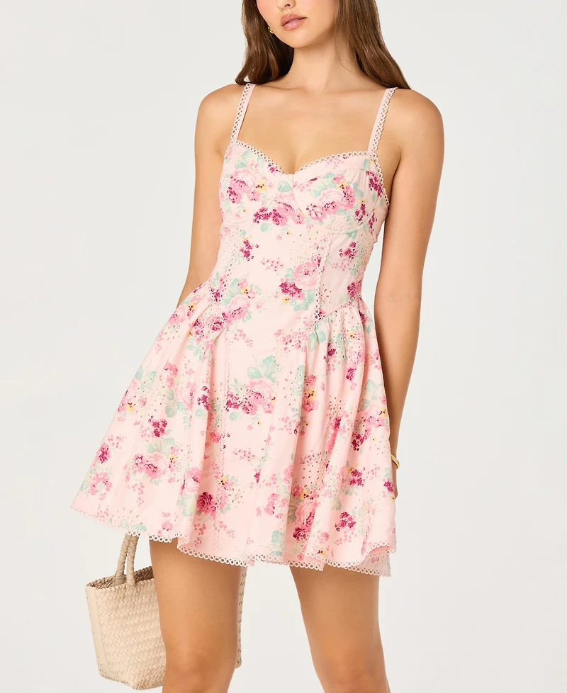 Astr the Label Women's Birdie Printed Tiered Dress