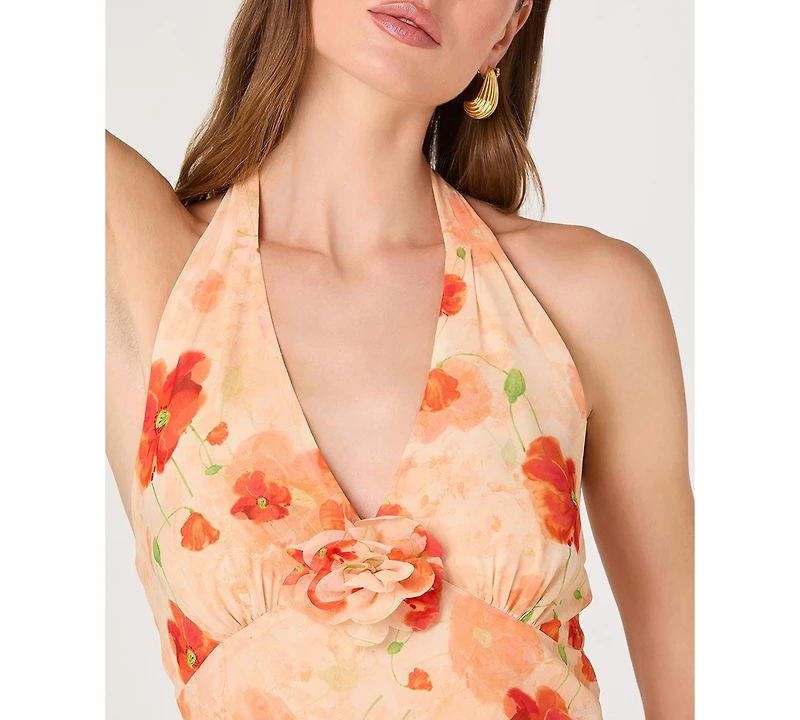 Astr the Label Women's Yasmeen Halter Neck Printed Dress