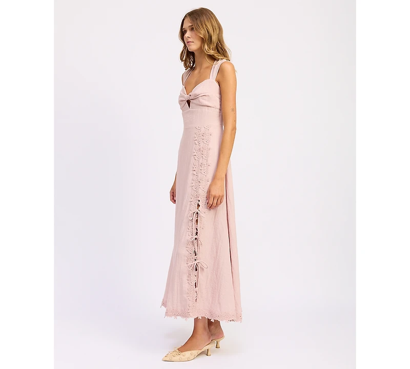 En Saison Women's Tailored Megan Sweetheart Neck Maxi Dress