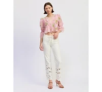 En Saison Women's Mid Rise Flared Bootcut Jeans