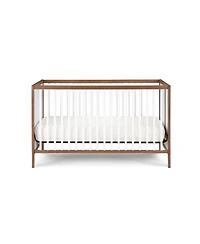 flynama 3in1 Convertible Crib with Solid End Panels Geometric Lines Solid Wood Three Adjustable Mattress Heights for Baby Nursery
