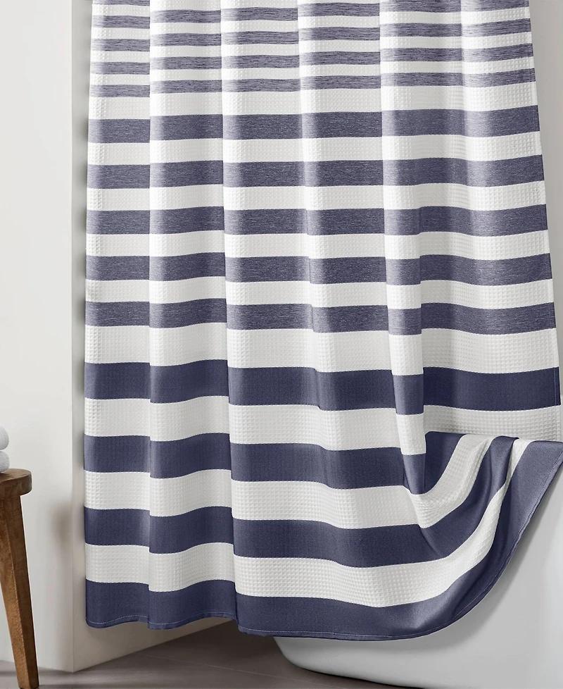 Madison Park Ariana Ombre Waffle Shower Curtain, 72" x