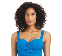 Bleu by Rod Beattie Kore Shirred Bandeau One-Piece Swimsuit