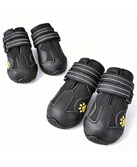 Dog Boots with Reflective Straps for Large Breeds - Anti-Slip, Waterproof, and Comfortable