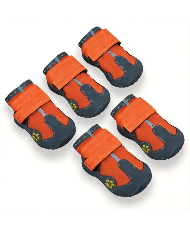 Dog Boots with Reflective Straps for Large Dogs - Anti-Slip, Durable, Comfortable