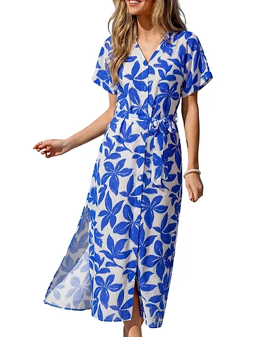 Cupshe Women's Eureka Tropical Maxi Beach Dress
