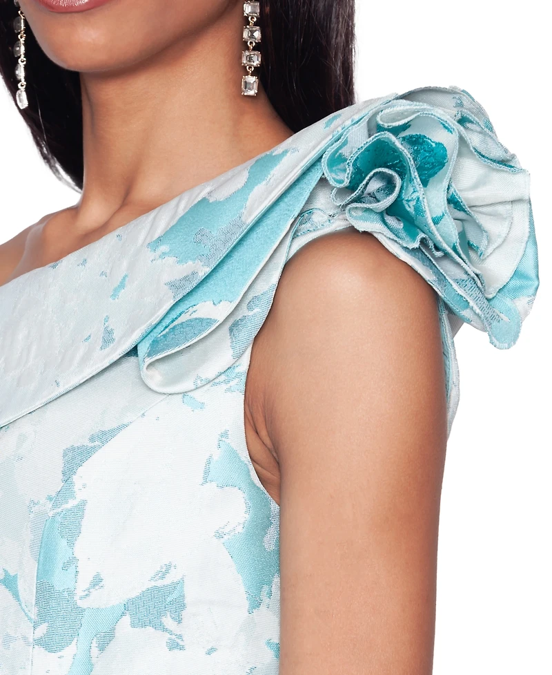 White Tie by Shani Women's One-Shoulder Gown
