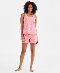 Charter Club Women's Cotton Tank Short Pajama Set, Exclusively at Macy's