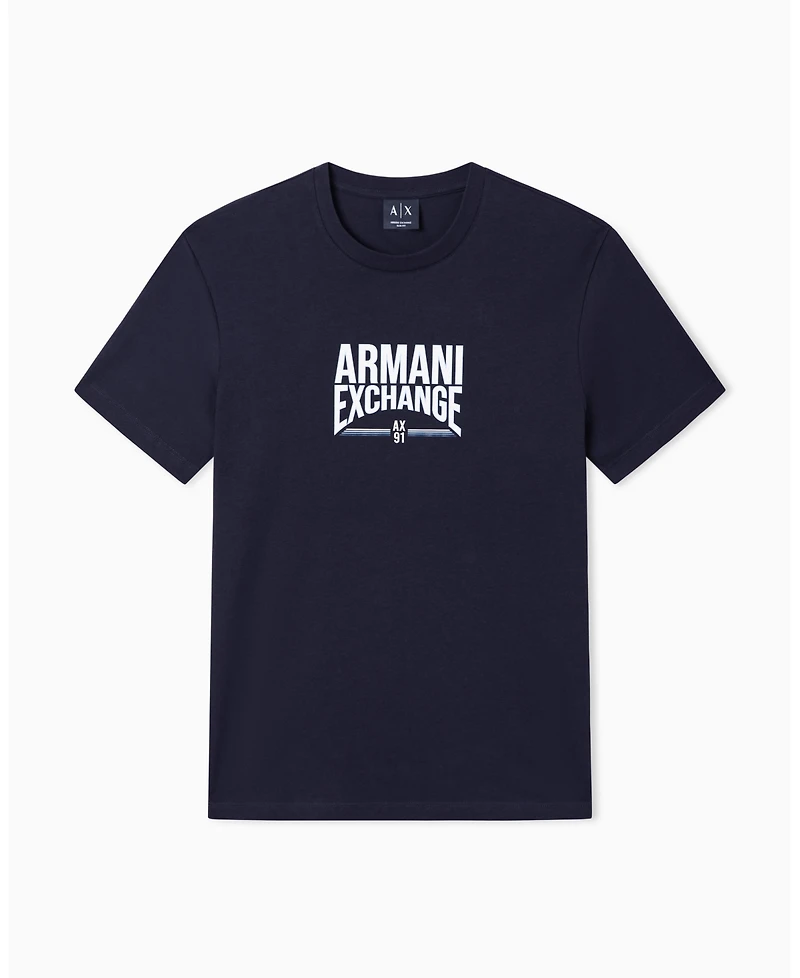 A|X Armani Exchange Men's Short Sleeve Varsity Logo T-Shirt
