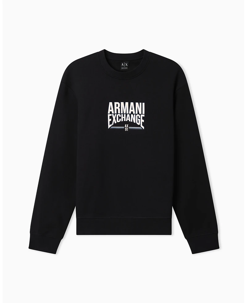 A|X Armani Exchange Men's Fleece Retro Crewneck