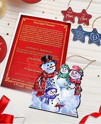 Designocracy by Dona Gelsinger Snowflake Family Ornament, Set of 2