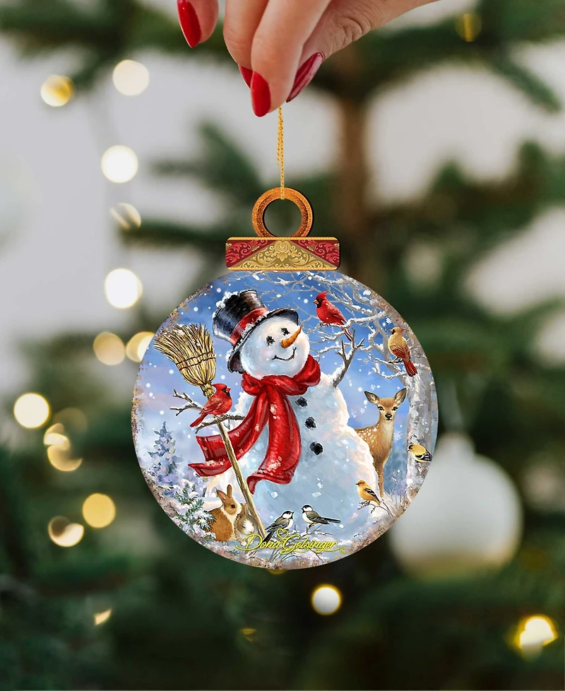 Designocracy by Dona Gelsinger Frosty Forest Friends Ornament