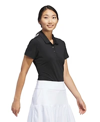 adidas Women's Solid Short-Sleeve Polo Shirt