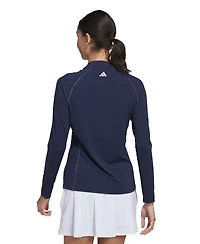 adidas Women's Quarter-Zip Mock Polo Shirt