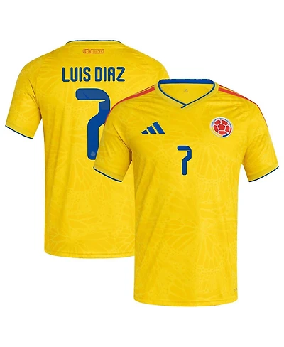 Adidas Men's Luis Diaz Yellow Colombia National Team 2026 Home Replica Jersey