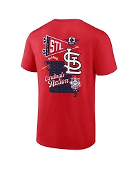 Fanatics Men's Red St. Louis Cardinals Split Zone T-Shirt