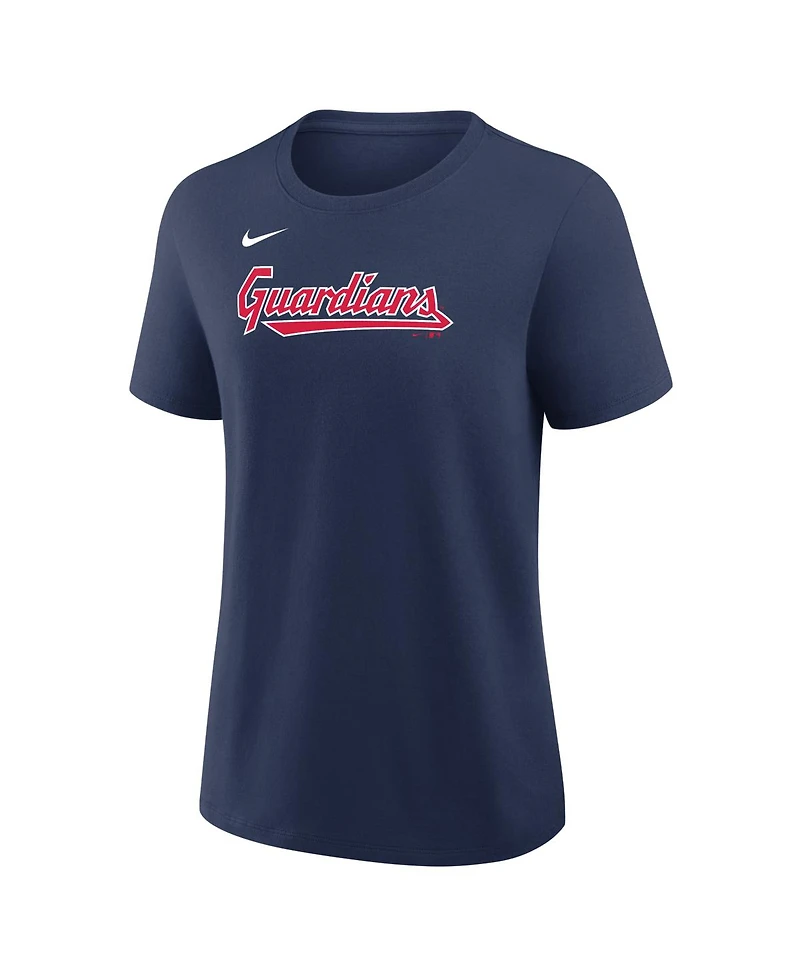 Nike Women's Jose Ramirez Navy Cleveland Guardians Name Number T-Shirt