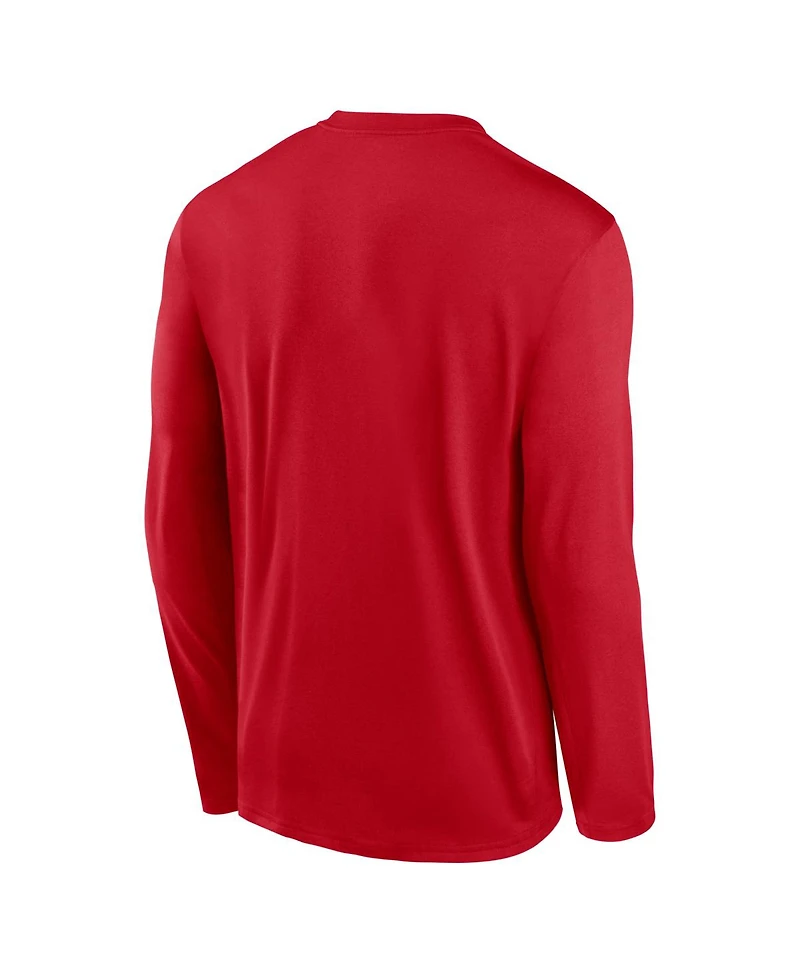 Nike Men's Red Los Angeles Angels Authentic Collection Legend Dri-fit Long Sleeve T-Shirt
