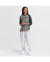 Nike Men's Green Athletics Authentic Collection Flux Dri-fit Raglan 3/4-Sleeve Hooded T-Shirt