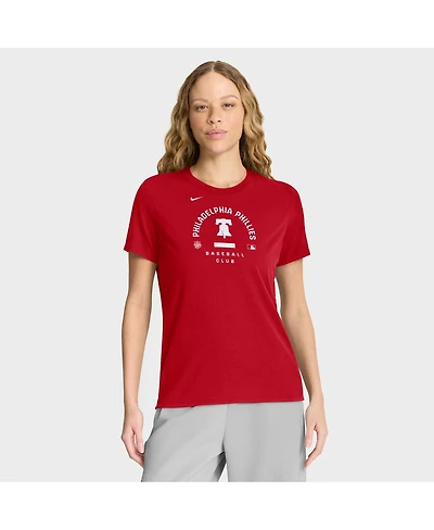 Nike Women's Red Philadelphia Phillies Authentic Collection Early Work Tri-Blend Dri-fit T-Shirt