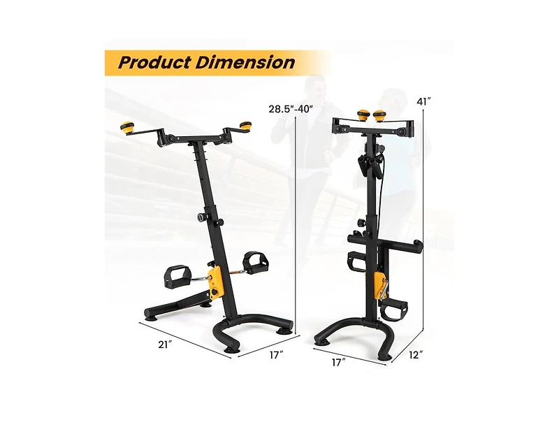 Hongge Pedal Exerciser with Adjustable Handgrip for Seniors