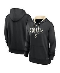 Nike Women's Black Seattle Mariners Authentic Collection Alt Logo Therma-fit Hoodie