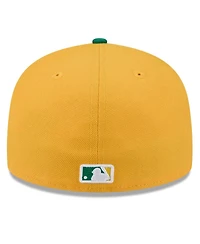 New Era Men's Gold/Green Athletics 2026 Spring Training Low Profile 59FIFTY Fitted Hat