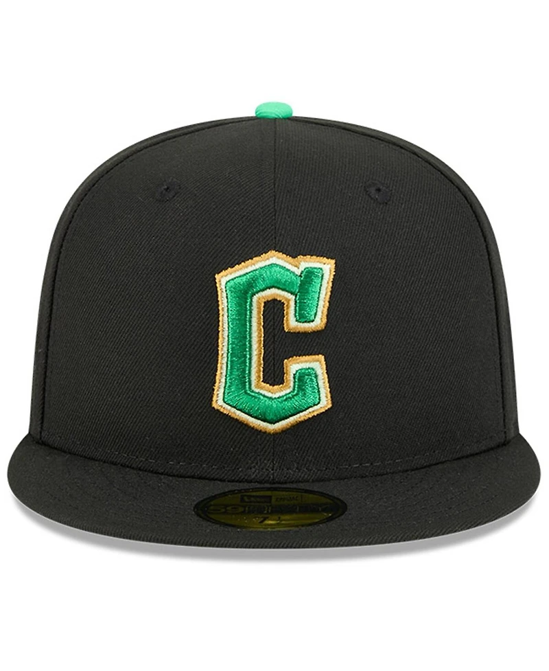 New Era Men's Black Cleveland Guardians 2026 St. Patrick's Day 59FIFTY Fitted Hat