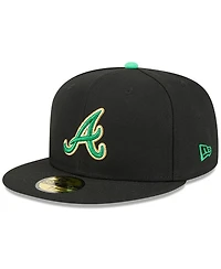 New Era Men's Black Atlanta Braves 2026 St. Patrick's Day 59FIFTY Fitted Hat