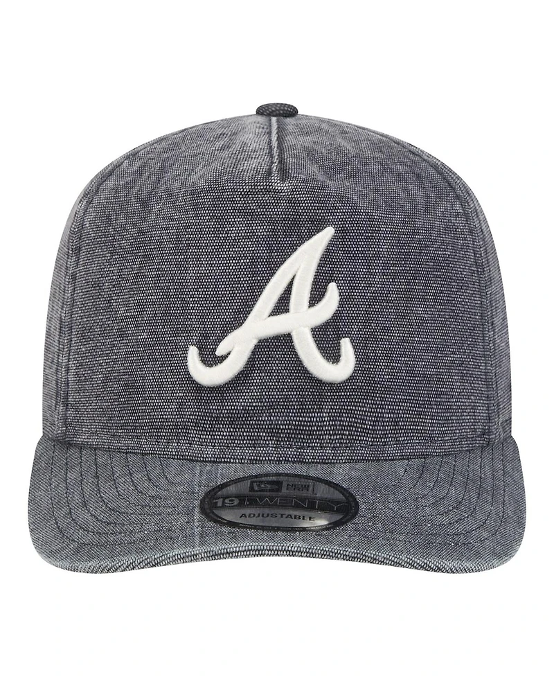 New Era Men's Navy Heather Atlanta Braves Denim Classic 19TWENTY Adjustable Hat