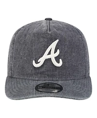 New Era Men's Navy Heather Atlanta Braves Denim Classic 19TWENTY Adjustable Hat
