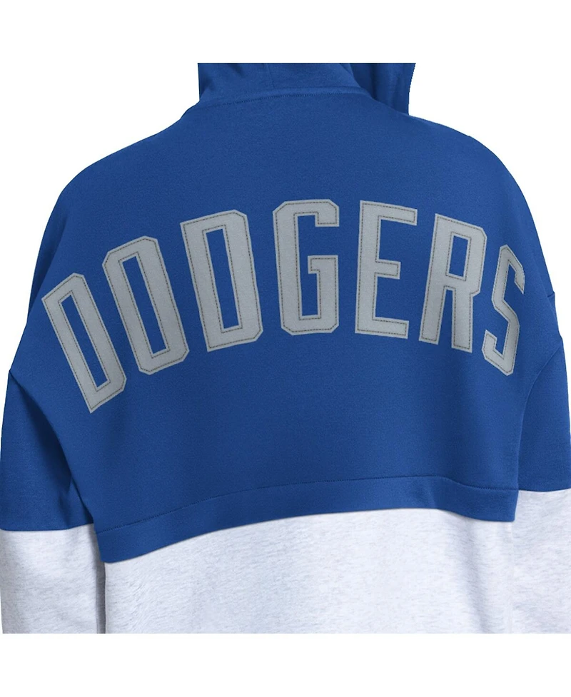 Starter Women's Royal/Heather Gray Los Angeles Dodgers Wishbone Full-Zip Hoodie