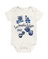 Outerstuff Baby Boys and Girls 3-Piece Los Angeles Dodgers Home Plate Creeper Set