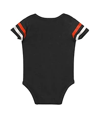 Outerstuff Newborn Black 3-Piece San Francisco Giants Up One Bodysuit and Bib Booties Set
