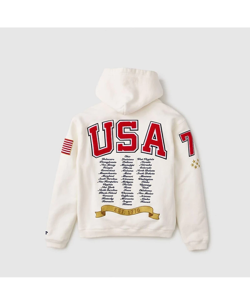 Fanatics Men's White Usa 250 Limited Edition Heavyweight Fleece Hoodie