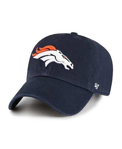 '47 Brand Men's Navy Denver Broncos Clean Up Adjustable Hat