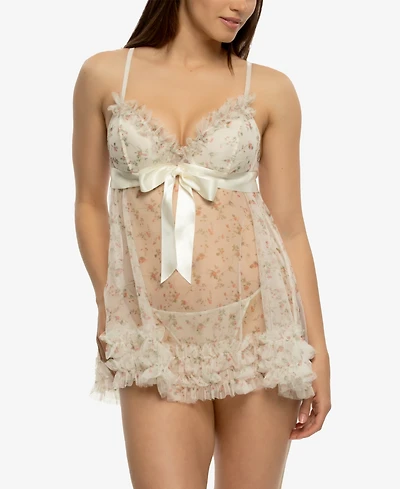 Jezebel Women's Veil Luxe Babydoll Set 999554P