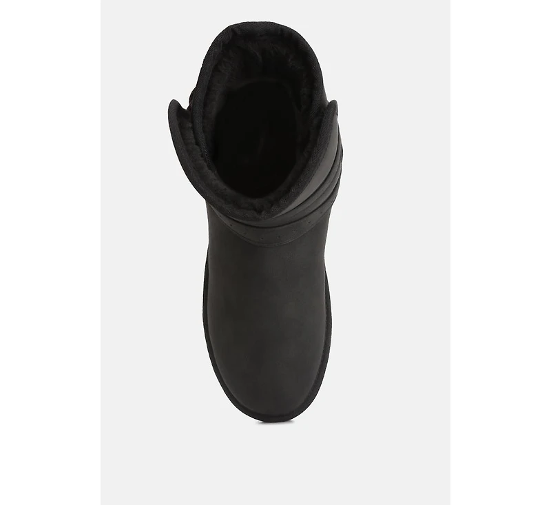 Womens basil buckle strap detail boots