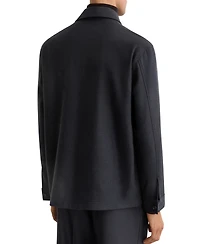 Reiss Men's Wool-Blend Patch-Pocket Overshirt