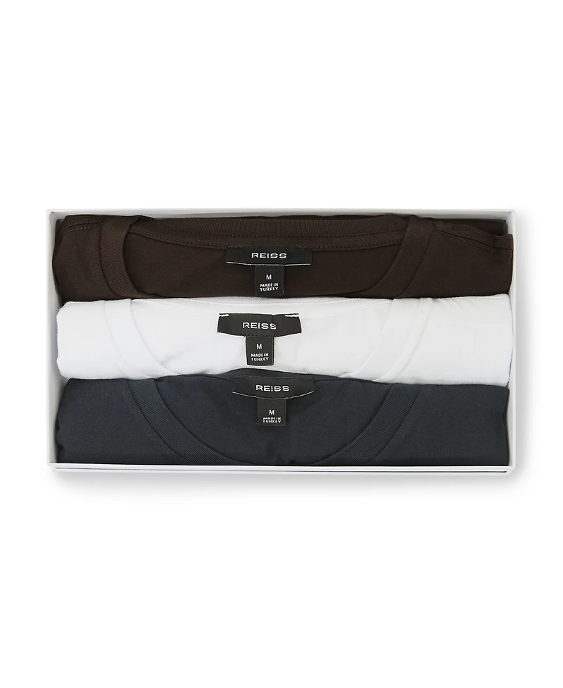 Reiss Men's 3 Pack Cotton Crew-Neck T-Shirts