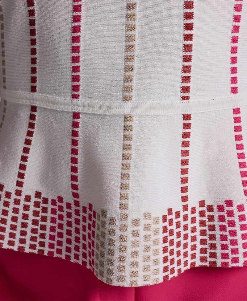 Bcbg Women's Sleeveless V-Neck Peplum Top