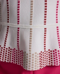 Bcbg Women's Sleeveless V-Neck Peplum Top